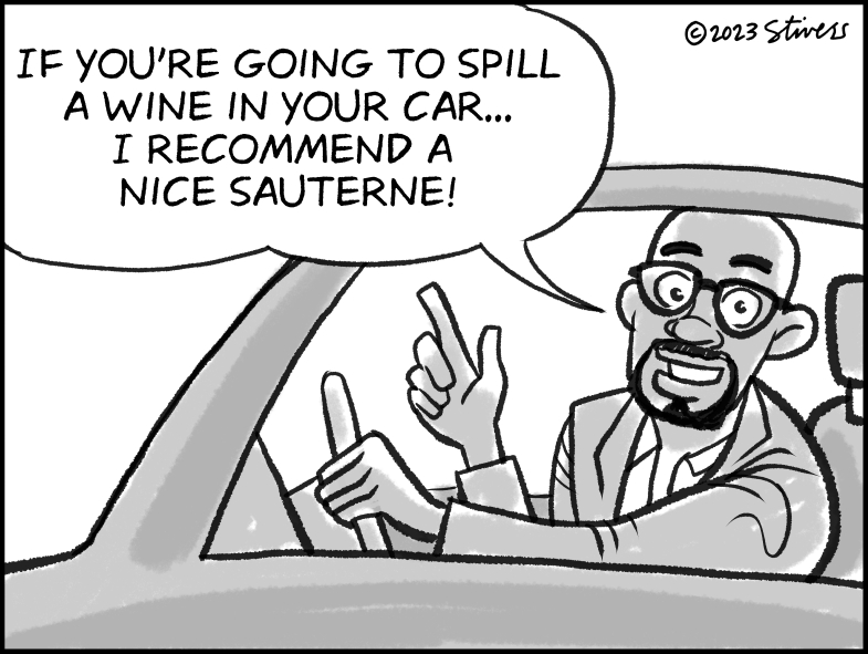 If you’re going to spill a wine in your car…